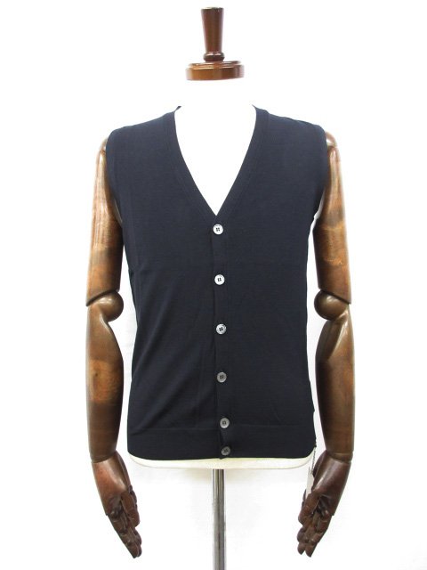 未使用 【ザノーネ ZANONE】 811936 Z0290 Z0011 定価51700円 flex WOOL ニットベスト ジレ (メンズ) size52 濃紺 ネイビー◯10ZZN0111◯　【中古】｜クール・ヴェール 店