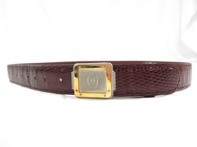 楽天市場】Cartier カルティエ リバーシブル ベルト レザー 黒