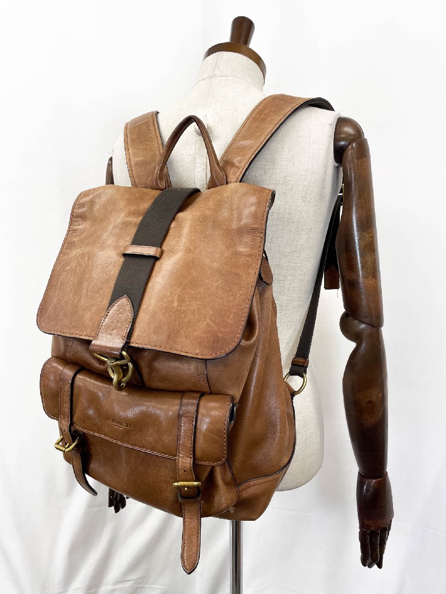 楽天市場】【バッグ】COACH コーチ スムースレザー バックパック