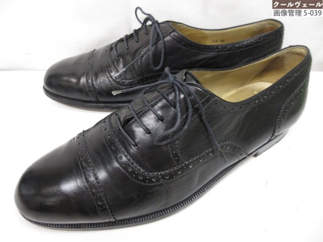 【ブラガノ BRAGANO】 クォーターブローグ 内羽根 レザー 紳士靴 (メンズ) size8.5 ブラック ◎37MZB0749◎【中古】|クール・ヴェール 店