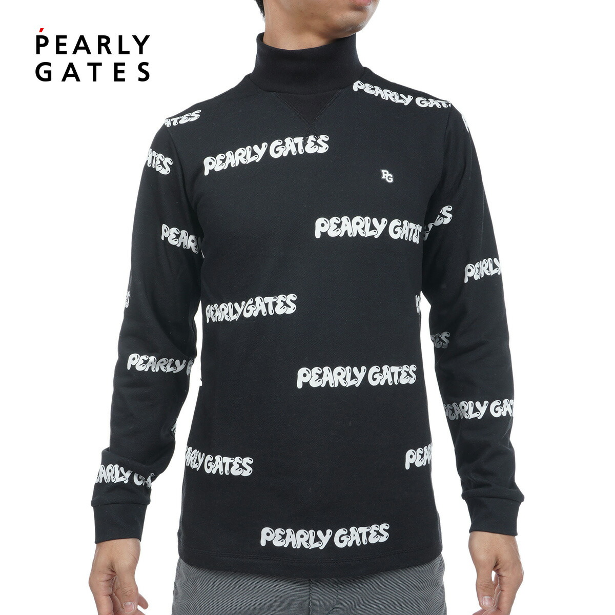 【月間MVP受賞】パーリーゲイツ メンズ ハイネックカットソー 長袖 ゴルフウエア PEARLY GATES 2025秋冬【送料無料】