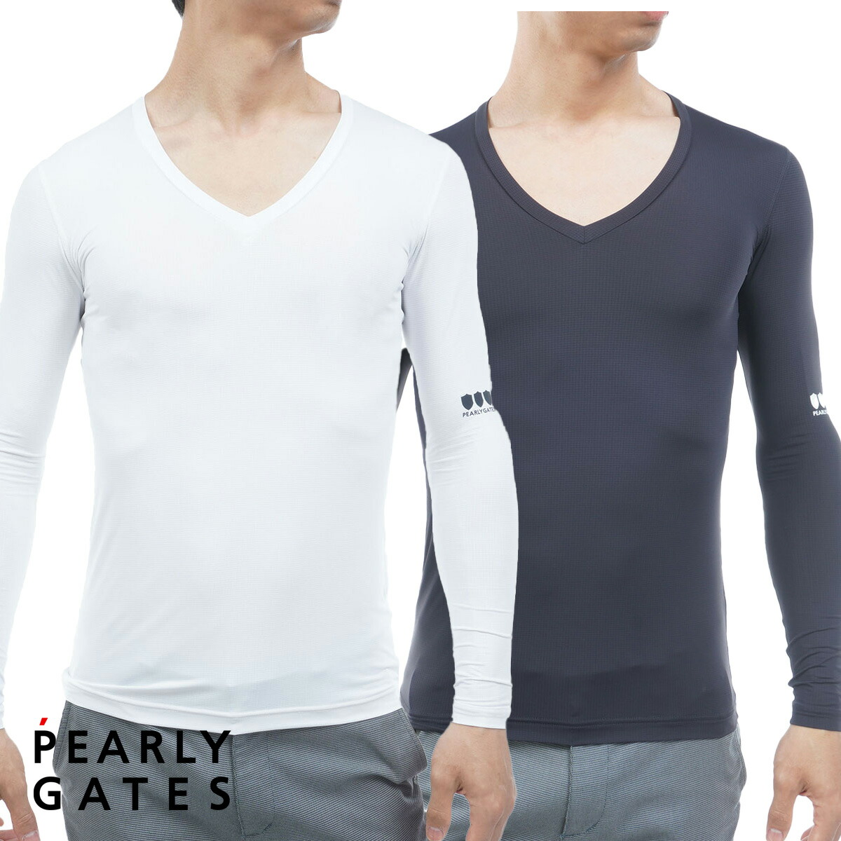 【月間MVP勝ちえる】パーリーゲイツ メンズ  PG BODY UVとり捨てる 当たること冷感 V素っ首 カットソー 長袖 ゴルフウエ アンダー御召しもの PEARLY GATES 2026春夏【貨物輸送無料】