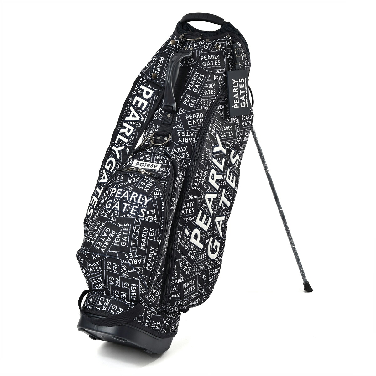 最安値 月間mvp受賞 パーリーゲイツ キャディバッグ スタンド式 ステッカーシリーズ ゴルフ キャディーバック ユニセックス メンズ レディース Pearly Gates 21秋冬 送料無料 バッグ ケース