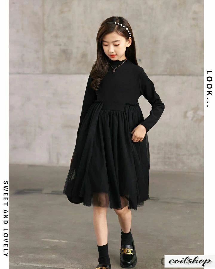 衣裳 キッズ 長袖 チュール 今めかしい 薄墨色 黒いこと 小わっぱ服 御嬢さん フラウンス オシャレ 好いたらしい ゆったり キッズワンピース 膝下丈 分かりやすい 貨物輸送無料 秋 春 ガールズコットン 御嬢さん 小わっぱ 心地好い 通学 差し上げ物