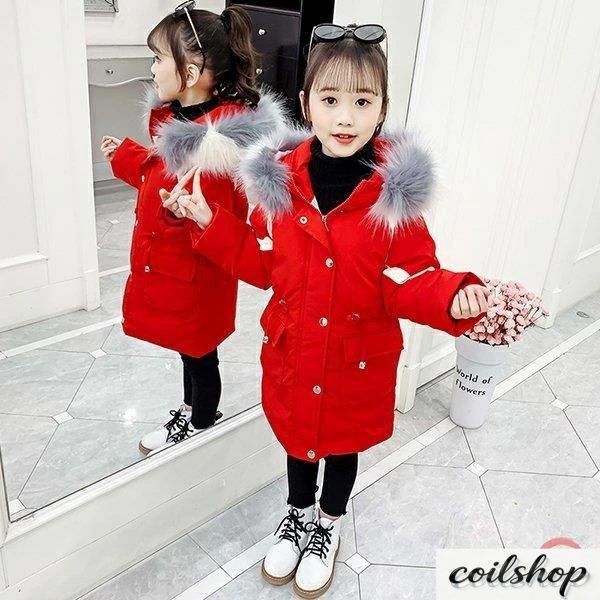 【限定500円OFF】中綿コート キッズ 女の子 子供服 冬 厚手 アウター ダウン風コート ロングコート 中綿ジャケット パーカー フード付き 暖かい おしゃれ 可愛い 防寒 新品 160
