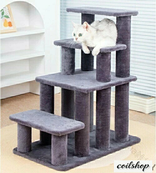【2点500円クーポン】猫 カラー1 ステップ 猫用 階段 犬用階段 ドッグステップ ソファ 階段 犬 ステップ 猫の階段 ペット階段 キャットタワー 多頭飼い 大型猫用 スリム 猫タワー 大型 爪研ぎ 据え置き 省スペース 便利で丈夫なペット用階段｜Coil店