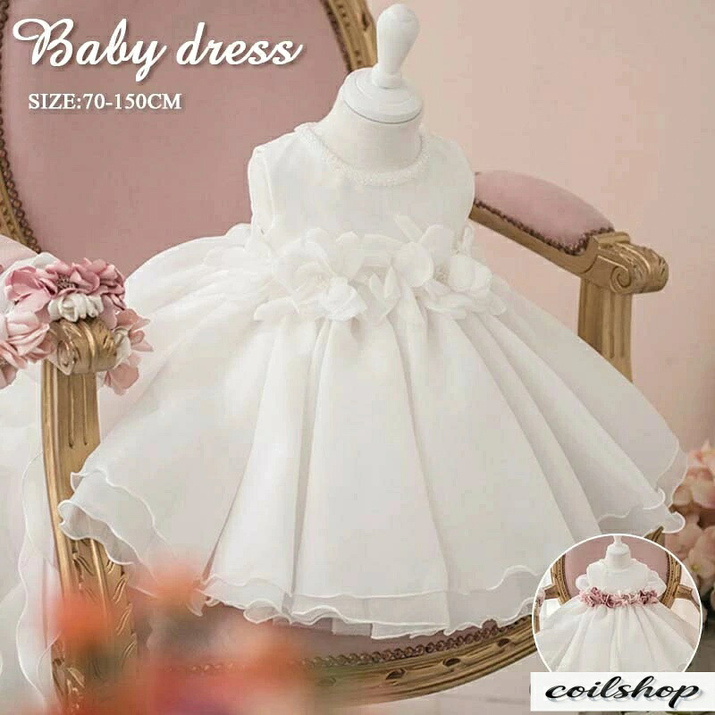 子供ドレス ピンク ベビードレス ホワイト 結婚式 七分袖 リトルプリンセス 冬 フラワーガール ドレス フォーマル セレモニードレス ベビー 80 90 100 110 120 130 140 150cm プリンセス 発表会 おしゃれ 七五三 お誕生日会 お祝い フォーマル 記念日 卒業式 入学式