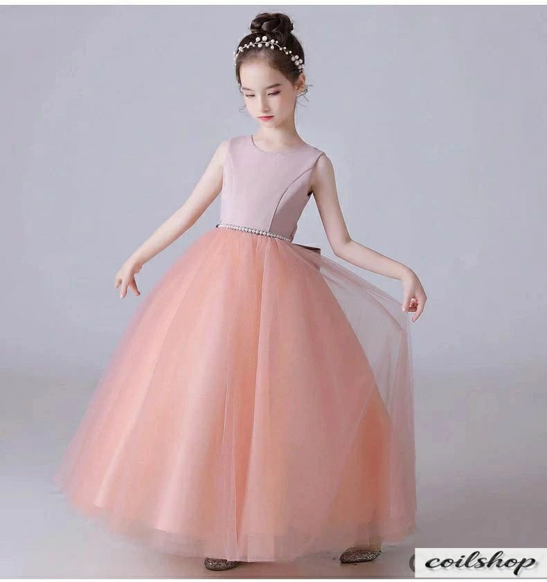 レス キッズワンピース ロング ドレス パーティー プリンセス ドレス 入学式 卒業式 ドレス キッズ 発表会 フラワーガールドレス
