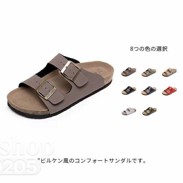 サンダル メンズ ストラップサンダル カジュアル おしゃれ カジュアル 男性 軽量 ビルケン風 フラットサンダル コンフォート アウトドア