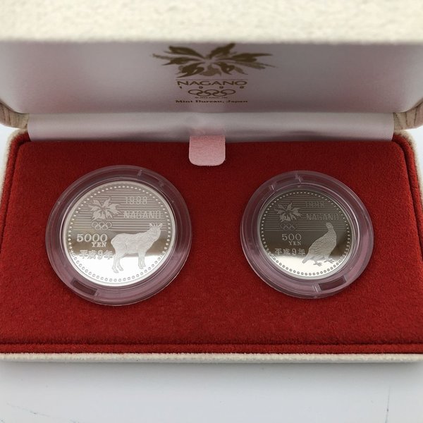 長野オリンピック冬季競技大会記念貨幣 平成9年銘2種プルーフセット