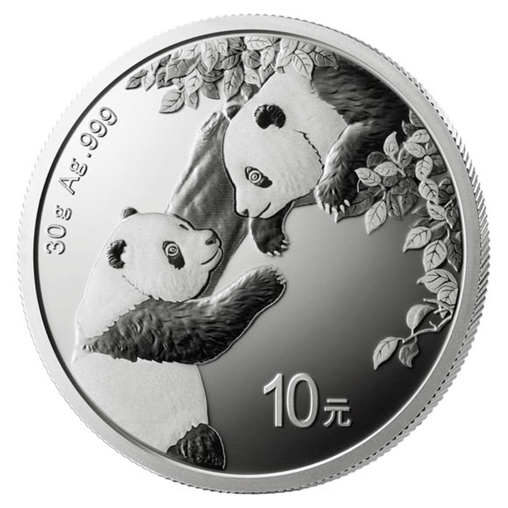 中国 2023 パンダ 10元 30g 地金型銀貨 (コインケース付き) 貨幣