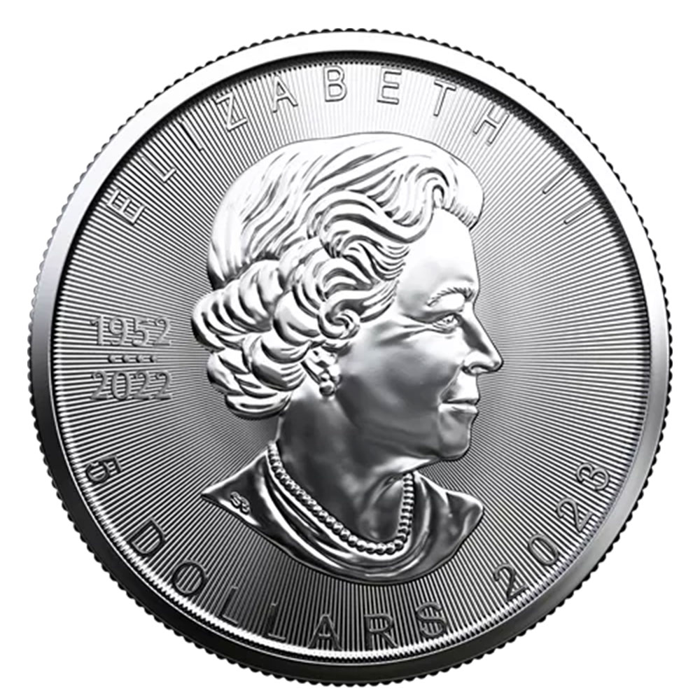 カナダ 2023 メイプルリーフ 5ドル 1オンス 地金型銀貨 (コインケース