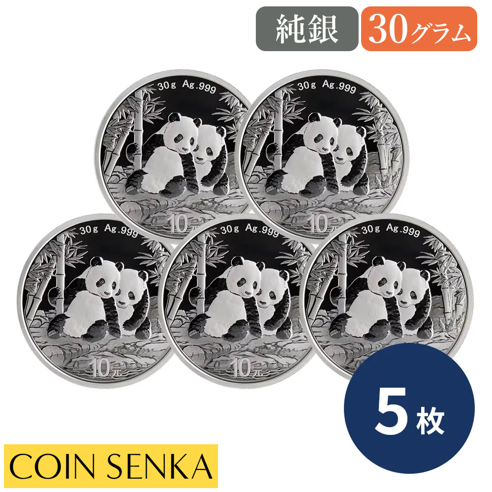 ☆即納追跡可☆ 中国 2026 パンダ 10元 30グラム 銀貨 【5枚】