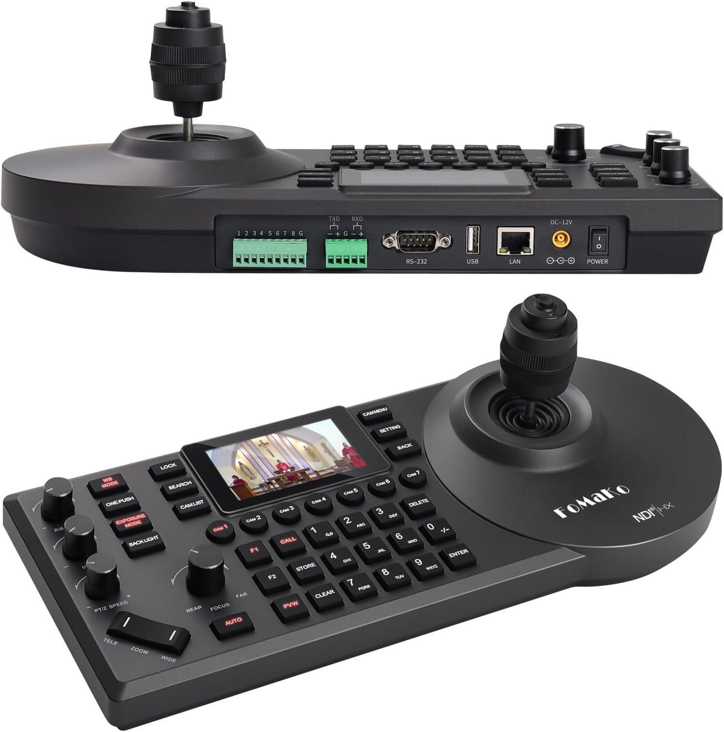 FoMaKo NDI PTZ 制御装置 PoE相応う 3inのLCD映写幕付き添い人 ライブ配送用 IP Visca PELCO D/P RS232 RS485相応う PTZ写真機 取り締まる用 NDI変わり種 (KC608N)