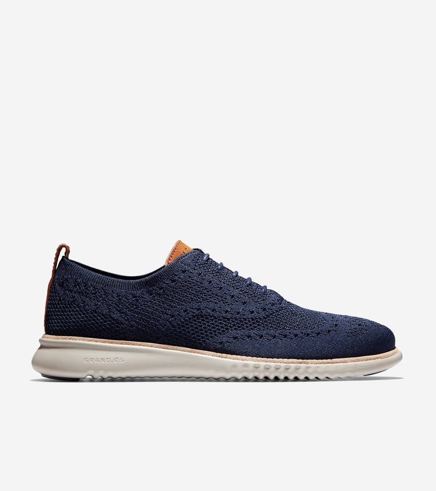 手数料安い コールハーン Colehaan メンズ シューズ オックスフォード 2 ゼログランド スティッチライト オックスフォード Mens C マリンブルー べーパー グレー 即日出荷 Archsolution Com