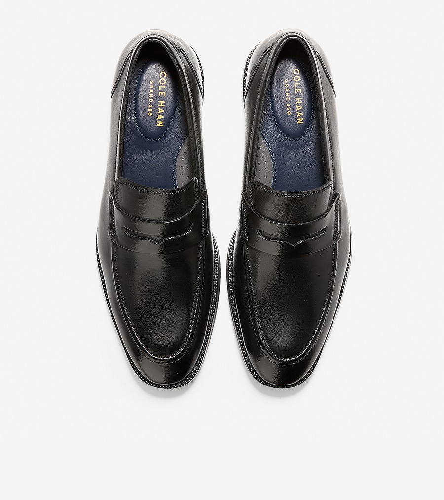 楽天市場 コールハーン Colehaan アウトレット メンズ アウトレット シューズ ローファー ドライバー ワーナー グランド ペニー ローファー Mens C ブラック コールハーン 楽天市場店