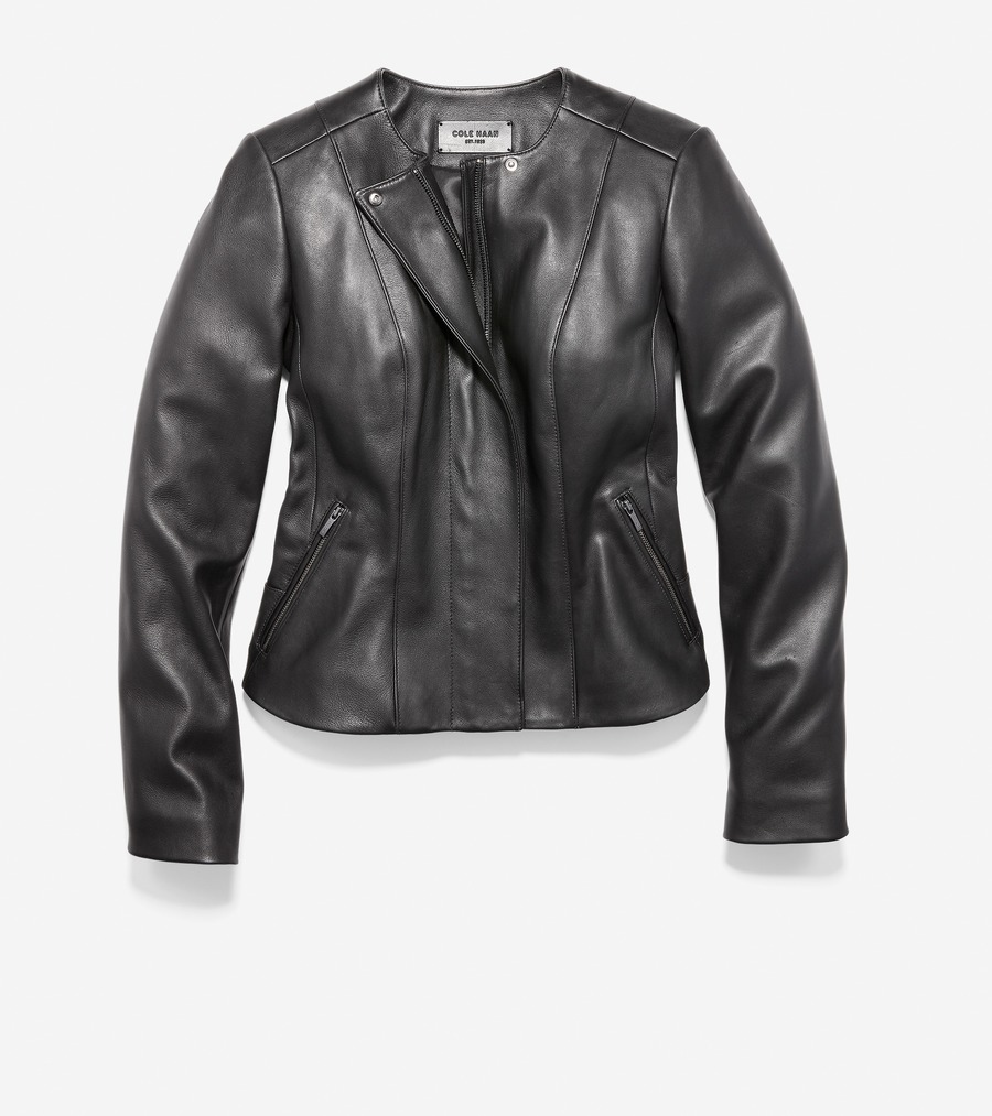 レディースファッション コート ジャケット オンライン限定商品 ラム バター Colehaan コールハーン レザー ブラック T Womens ジャケット Dongrenursery Com
