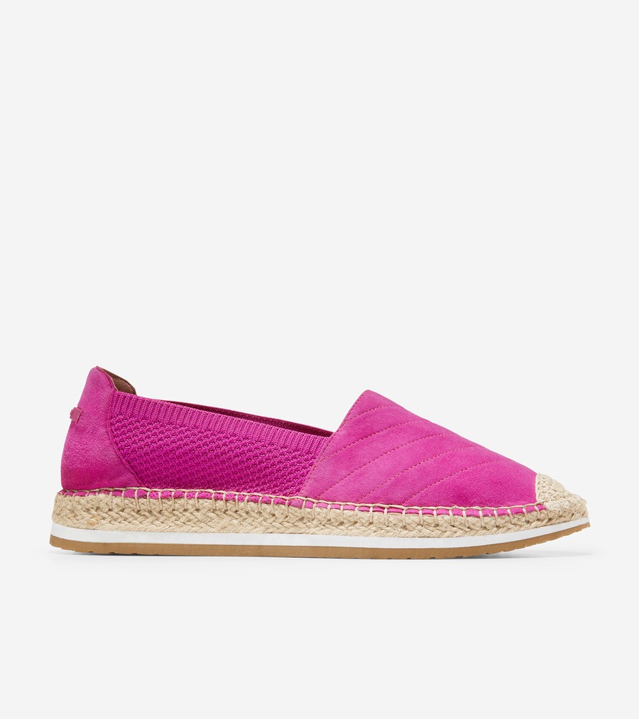 電話を掛けるハーン Colehaan 逃げ口 レディース ウィメンズ シューズ 置き目毛革 \u0026 モカシン クラウドフィール エスパドリーユ 置き目毛革 womens W25220 フューシャ