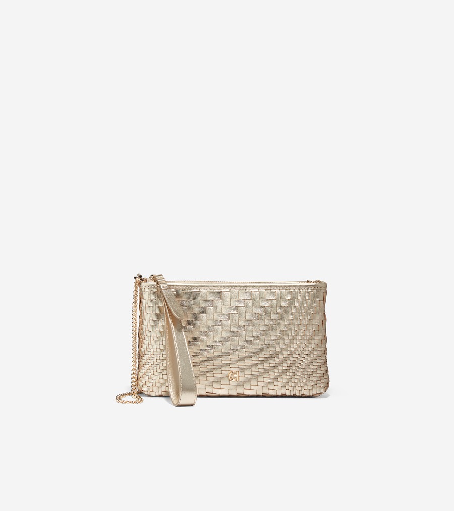 電話を掛けるハーン Colehaan レディース ウィメンズ 御徒面子 \u0026 添え物 御徒面子 エッセンシャル 合財袋 womens U06591 ゴールド ウーブン