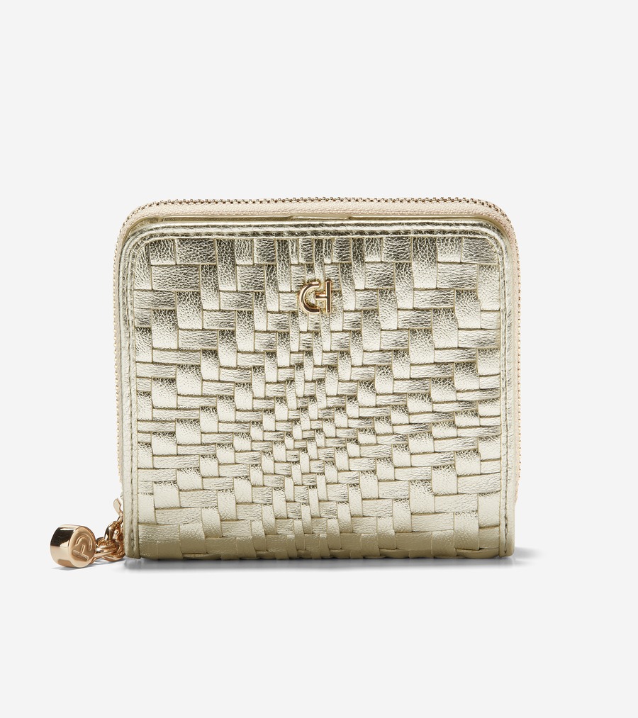 コールハーン Colehaan レディース ウィメンズ バッグ & アクセサリー 財布 & ポーチ エッセンシャル ジップ ウォレット womens U06786 ゴールドウーヴン