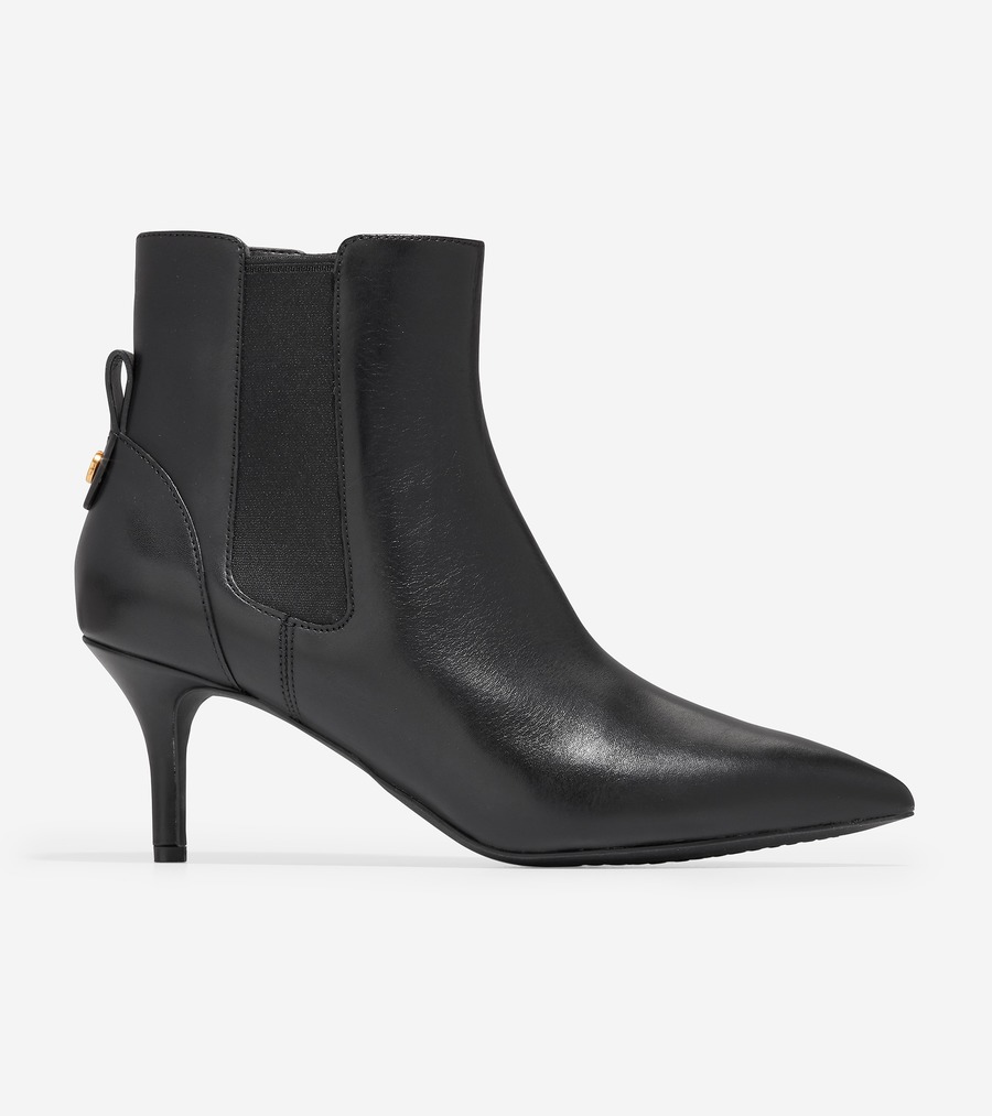 電話を掛けるハーン Colehaan 逃げ口 レディース ウィメンズ ザ ゴートゥー 運動場 アンクル ブーツ 65粍 womens W29343 黒いこと なめし革