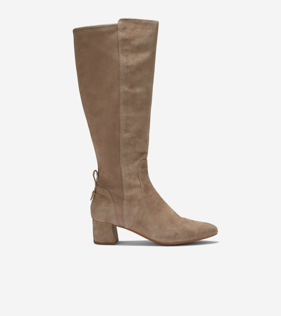 電話を掛けるハーン Colehaan 逃げ口 ザ ゴートゥー 立ちはだかる 踵 トール ブーツ 45粍 womens W29342 アイリッシュ 珈琲 スエードクロス
