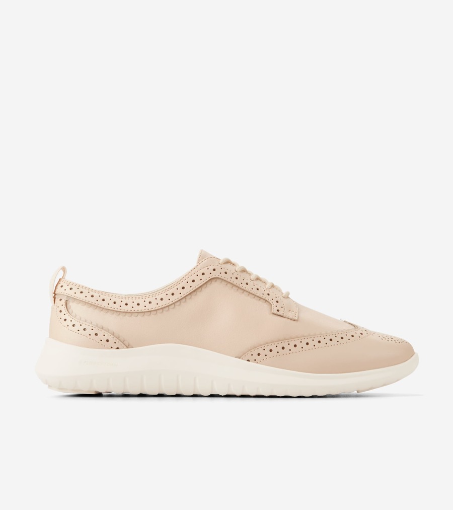 コールハーン Colehaan アウトレット レディース ウィメンズ ゼログランド メリット ウィングチップ オックスフォード womens W30237 ブラジリアン サンド/ アイボリー