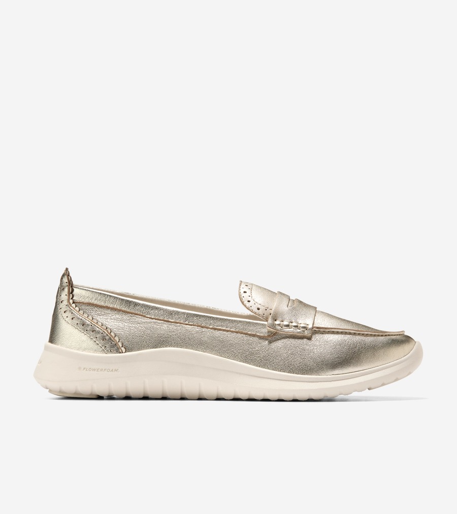 コールハーン Colehaan アウトレット レディース ウィメンズ ZG MERITT LOAFERS. W31220 SFT GOLD/IVORY