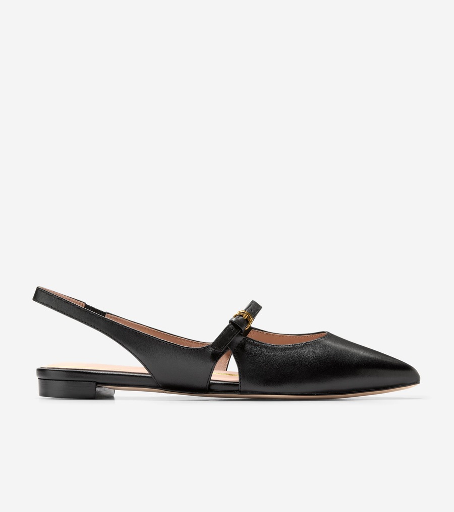コールハーン Colehaan アウトレット レディース ウィメンズ シューズ バレエ & フラット アニヤ スリングバック フラット womens W31599 ブラックレザー