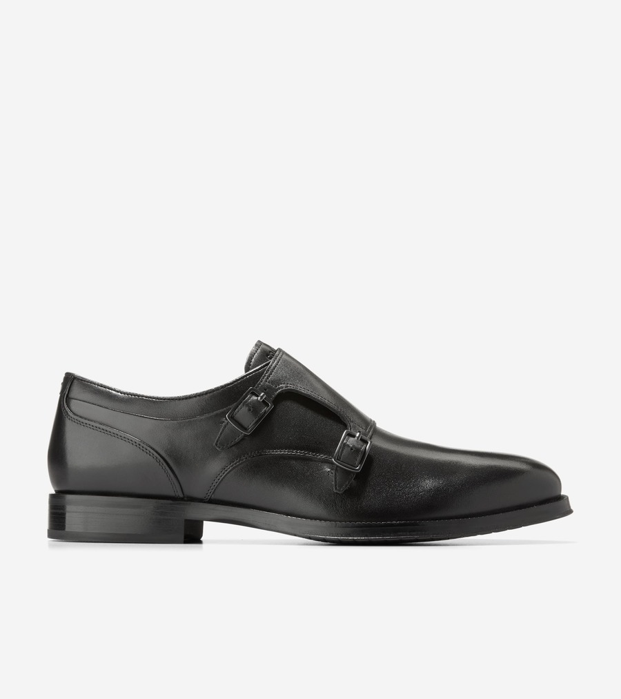 電話を掛けるハーン Colehaan カーネギーモンクストラップ mens C39964 黒いこと/黒いこと