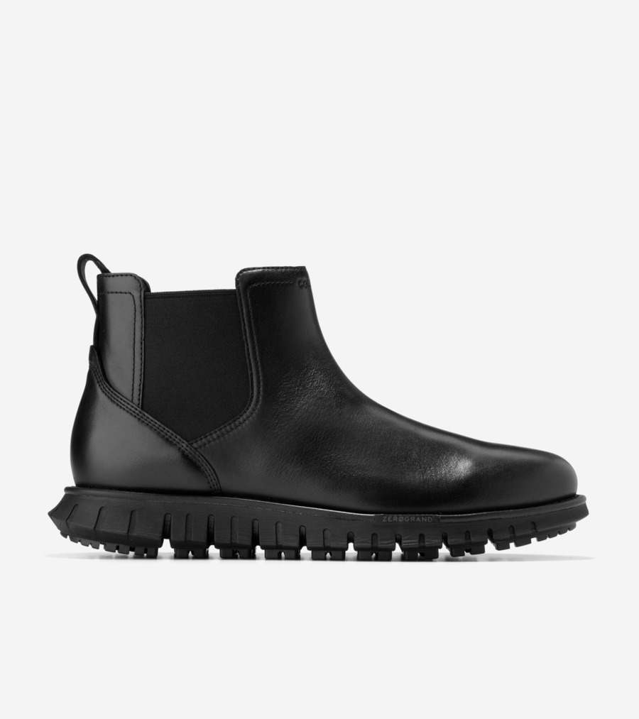 コールハーン Colehaan メンズ シューズ ブーツ & チャッカ ゼログランド リマスタード チェルシーブーツ ウォータープルーフ mens C38694 ブラック/ブラック