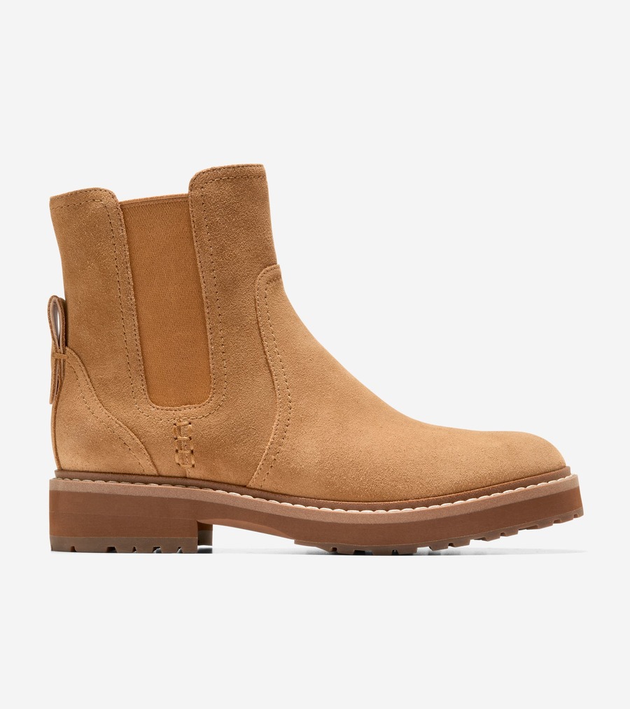 電話を掛けるハーン Colehaan 逃げ道 ウイメンズ シューズ ブーツ \u0026 ブー紅茶 グリニッジ チェルシー ブー紅茶 お水校正刷り womens. W32045 CH ゴールデントフィ スエードクロス お水校正刷り