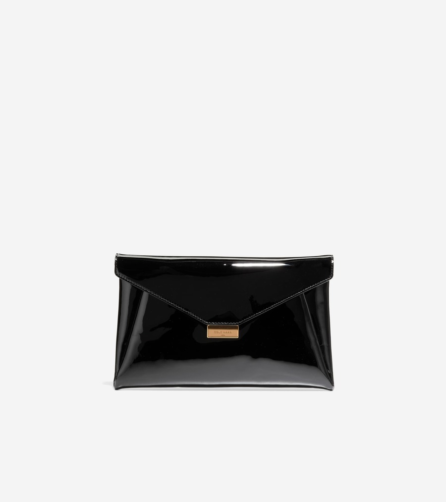 コールハーン Colehaan アウトレット ウイメンズ バッグ & アクセサリー バッグ カリッサエンベロップクラッチ womens. U07340 ブラックパテント｜コールハーン　店
