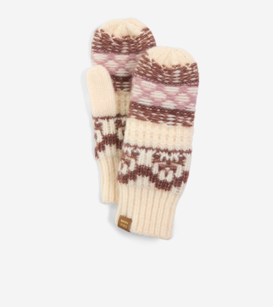コールハーン Colehaan アウトレット レディース ウィメンズ REVRS FAIRISLE MITN U07602 NATURAL MULTI