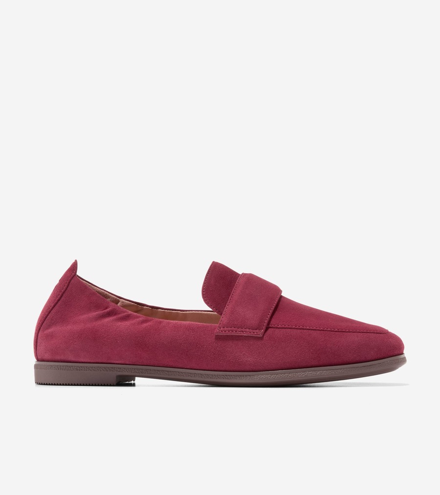 電話を掛けるハーン Colehaan 逃げ口 ウイメンズ シューズ 置き目毛革 \u0026 モカシン タレーゼ ホンブルグ帽 置き目毛革 womens. W30519 CH 黒いこと 桜んぼう スエードクロス