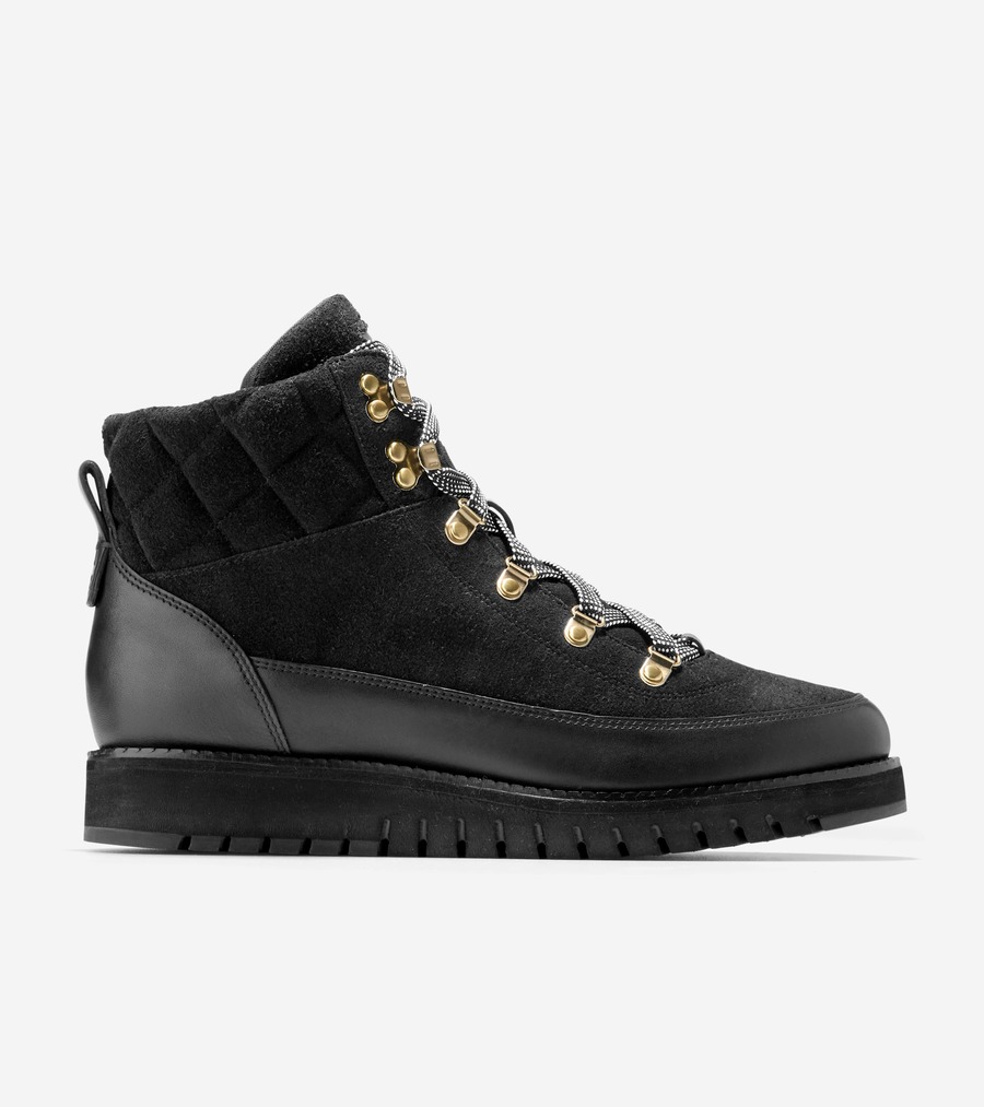 電話を掛けるハーン Colehaan 逃げ口 ウイメンズ 寄せあわせ 無し地びた 無し地びた エリッサ ハイカー お水校正刷り womens. W31695 黒いこと スエードクロス / なめし革 / 黒いこと お水校正刷り