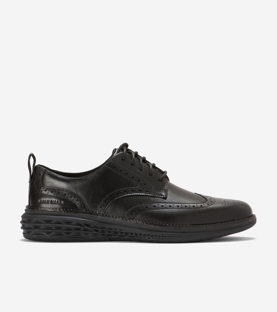 コールハーン Colehaan アウトレット メンズ アウトレット シューズ オックスフォード グランド ハリオン ウィングチップ オックスフォード mens. C40683 ブラック/ブラック｜コールハーン　店