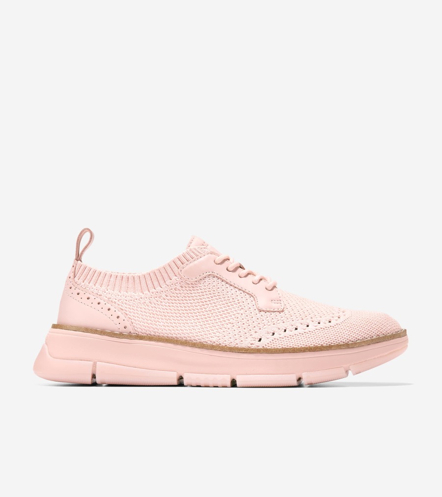 コールハーン Colehaan アウトレット ウイメンズ シューズ オックスフォード ゼログランド レラ スティッチライト オックスフォード womens W32680 カメオローズ アンド アイボリー ニット / レザー / カメオローズ