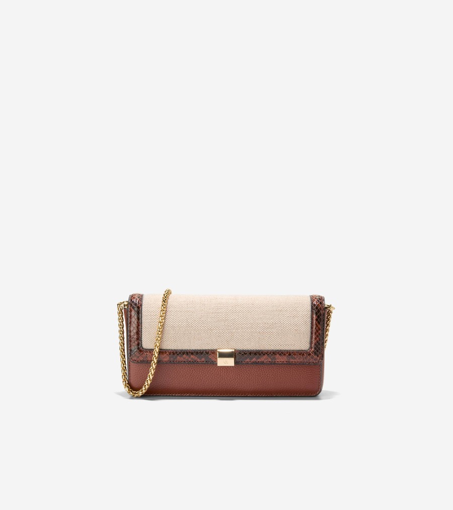 コールハーン Colehaan アウトレット ウィメンズ アウトレット バッグ & アクセサリー 財布 & ポーチ ダニエラ ウォレット オンアチェーン womens. U07904 ナチュラルキャンバス|コールハーン 店