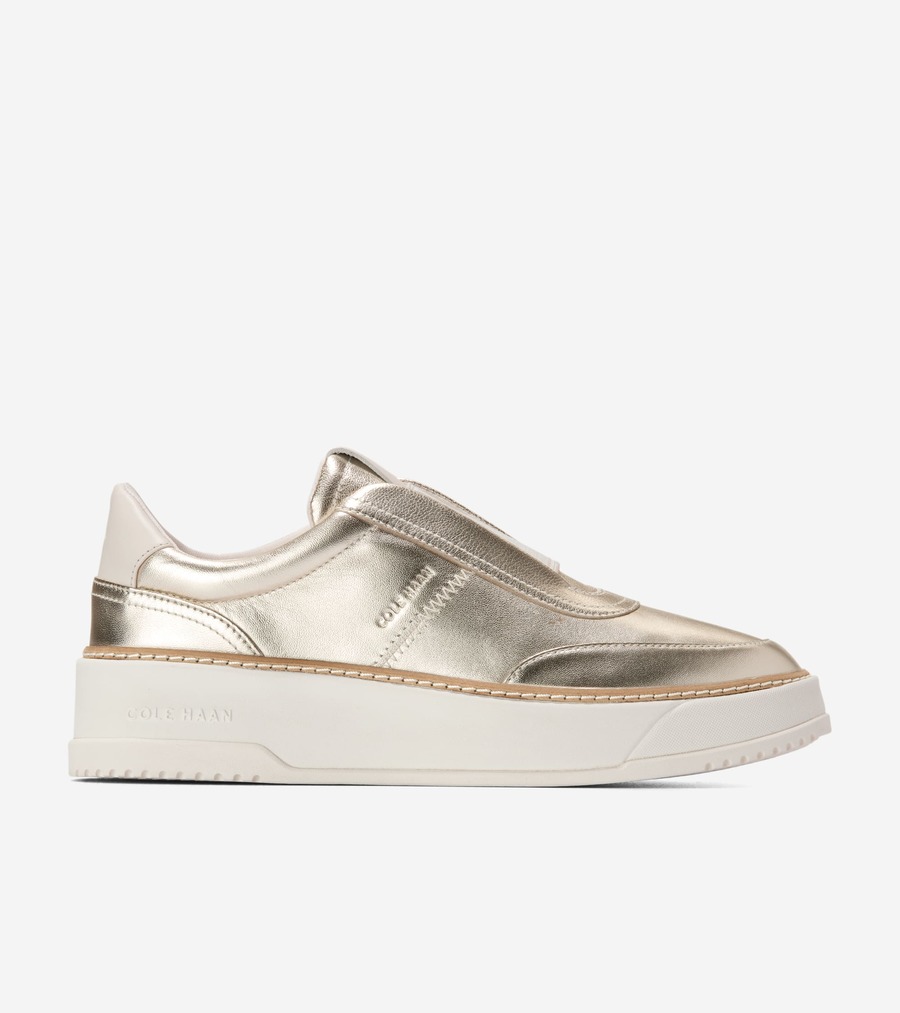 電話を掛けるハーン Colehaan ウイメンズ シューズ スニーカー 地びた労働者階級 マックス活動の領域 スリッポン スニーカー womens W34034 ホンブルグ帽 ゴールド なめし革
