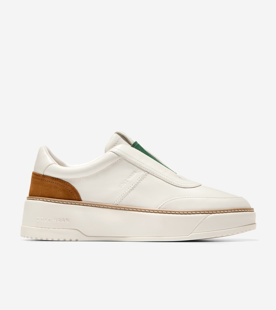 電話を掛けるハーン Colehaan ウイメンズ シューズ スニーカー 地びた労働者階級 マックス活動の領域 スリッポン スニーカー womens W34291 象牙色 なめし革 / CH 葉巻きタバコ スエードクロス / レインフォレスト