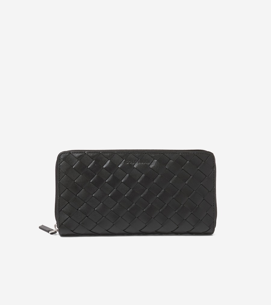 電話を掛けるハーン Colehaan メンズ 御徒面子 \u0026 付属物 金入れ ウーブン コンチネンタル ウォレット mens F12800 黒いこと