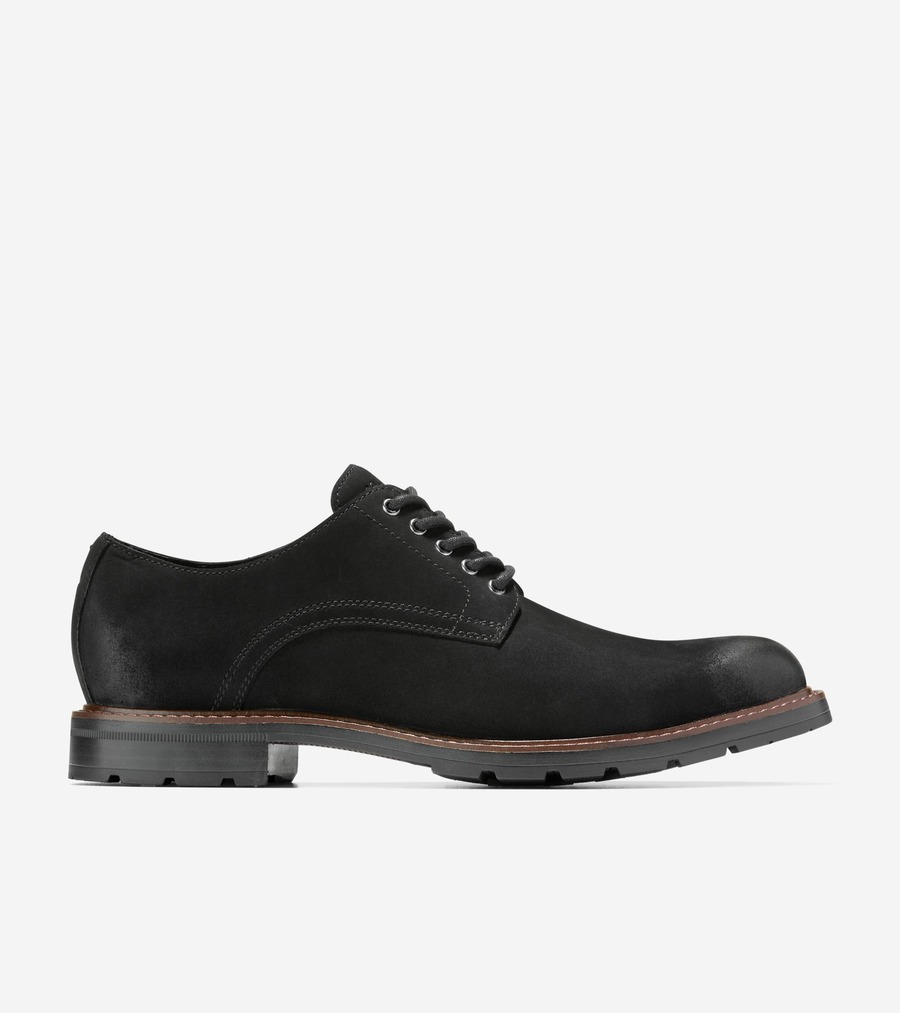 コールハーン Colehaan アウトレット メンズ アウトレット シューズ オックスフォード チェンバレン グランド プレーントゥ オックスフォード mens. C41614 ブラック ヌバック/ブラック ウォーターレジスタント｜コールハーン　店
