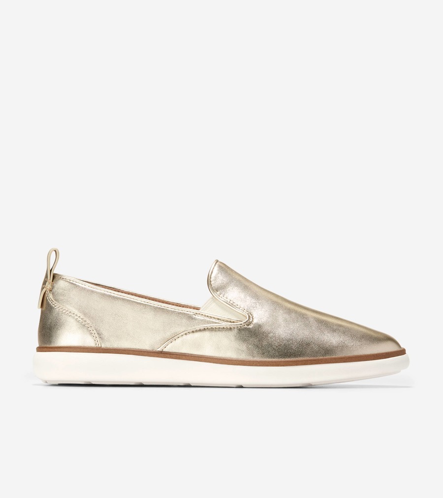 電話を掛けるハーン Colehaan ウイメンズ シューズ 置き目毛革 \u0026 モカシン 地びた 意気ごみ ガレーナ 置き目毛革 womens W34380 ホンブルグ帽 ゴールド なめし革