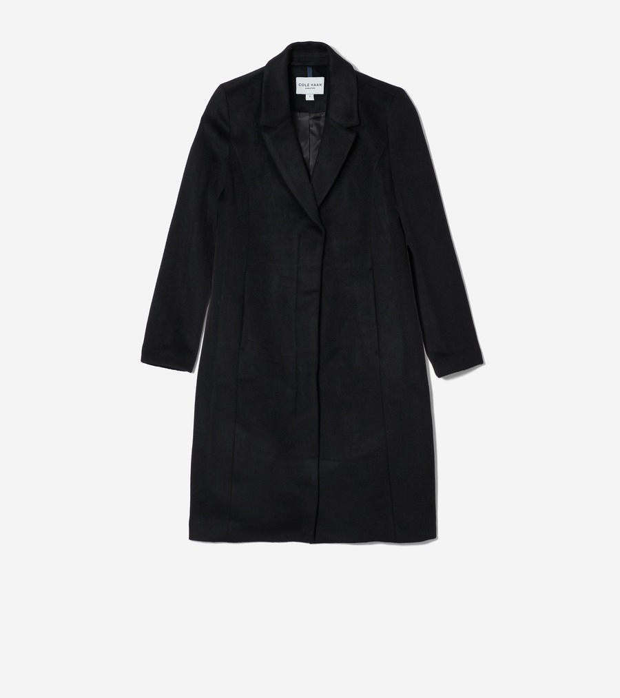 コールハーン Colehaan アウトレット ウィメンズ アウトレット アパレル ノッチラペル ウールコート womens. T10585 ブラック