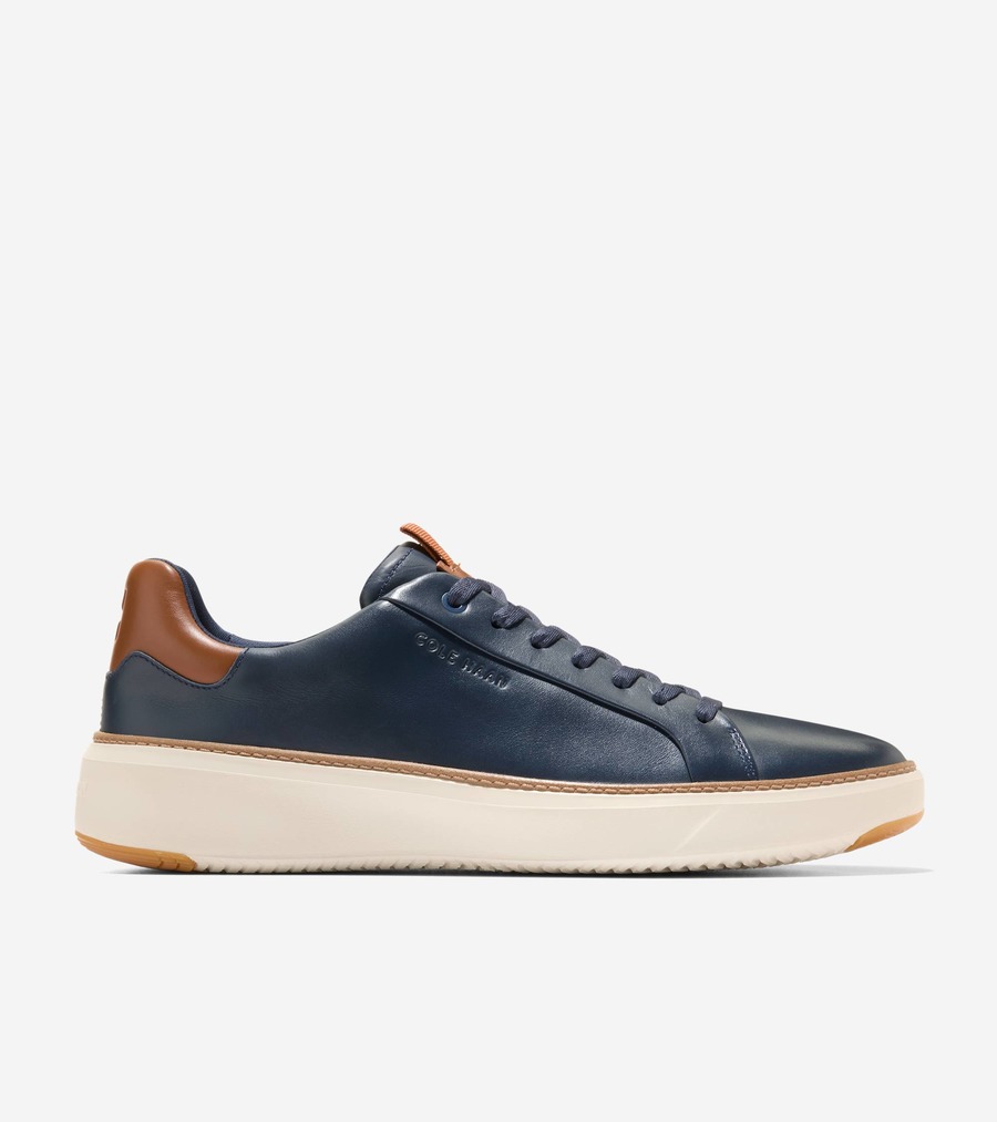 コールハーン Colehaan メンズ シューズ スニーカー グランドプロ トップスピン ウォータープルーフ mens C43588 ネイビーブレザー/CHブリティッシュタン/アイボリー