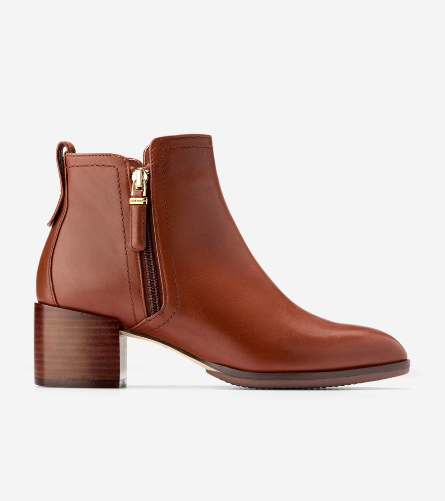 電話を掛けるハーン Colehaan 逃げ口 ウイメンズ シューズ ブーツ \u0026 ブー紅茶 ご機嫌スリー アンクル ブー紅茶 womens. W30870 CH ダーククオイオ なめし革