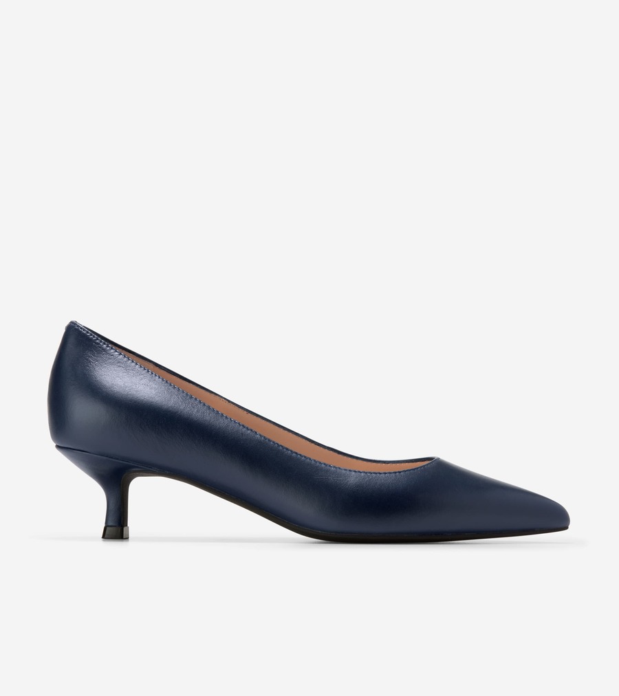 コールハーン Colehaan アウトレット ウィメンズ アウトレット シューズ パンプス & ウェッジ マジョリー パンプ WP 45MM womens. W32572 ネイビー ブレザー レザー ウォータープルーフ