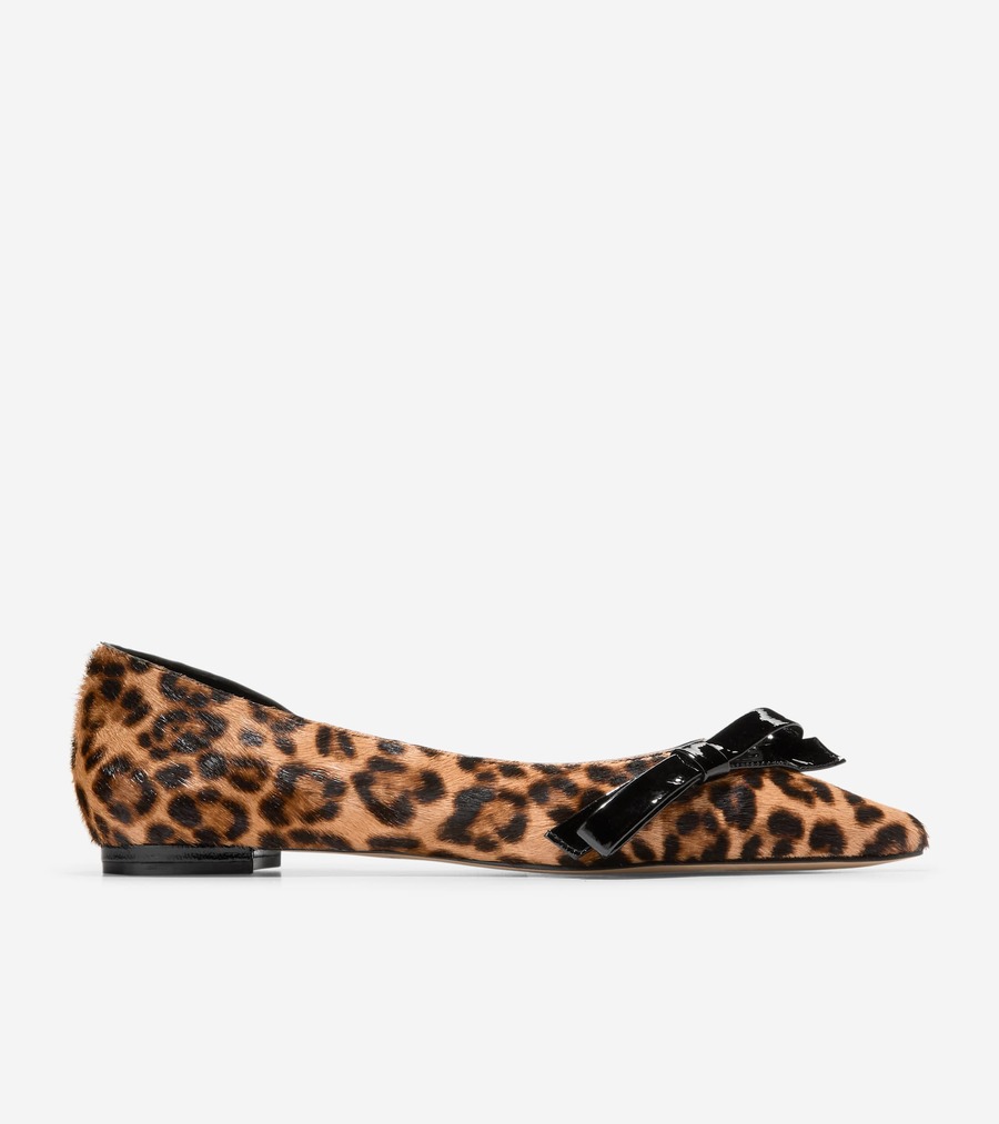 電話を掛けるハーン Colehaan 逃げ口 ウイメンズ シューズ バレー \u0026 平ったい ノ内鰓 洋弓 スキマー womens. W32699 レオパード 刷り上げる ヘアカーフ