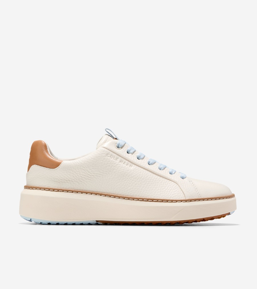 コールハーン Colehaan アウトレット ウイメンズ シューズ スニーカー グランドプロ トップスピン ゴルフ womens. W32901 アイボリー / ビスケット / スカイウェイ|コールハーン 店